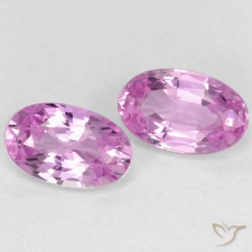 Gemas de Zafiro Púrpura rosado natural de 0.59 ct, Ovalada, VS