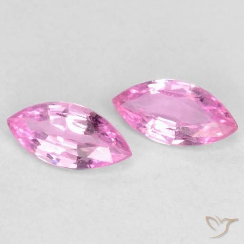 Gemas de Zafiro Púrpura rosado claro natural de 0.35 ct, Marquesa, VS
