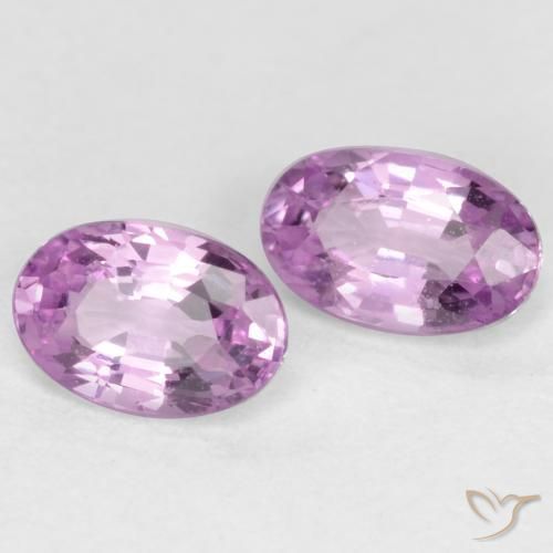 Gemas de Zafiro Violeta medio natural de 0.65 ct, Ovalada, VS