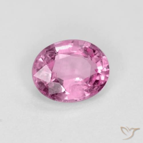 Zafiro Rosado púrpura real natural de 0.45 ct, Ovalada, VS-SI