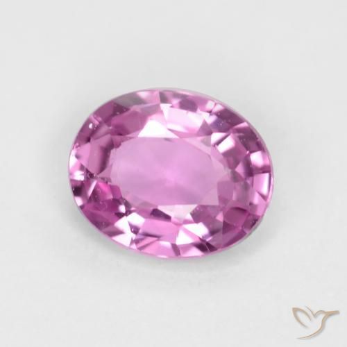 Zafiro Púrpura intenso natural de 0.41 ct, Ovalada, VVS-VS