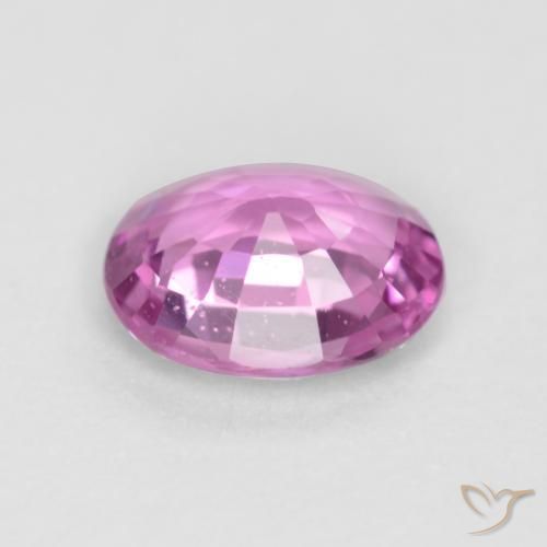 Zafiro Púrpura intenso natural de 0.41 ct, Ovalada, VVS-VS