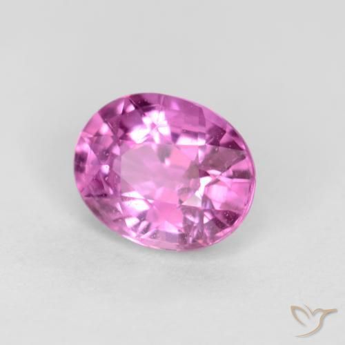 Zafiro Púrpura rosado claro natural de 0.54 ct, Ovalada, VS-SI