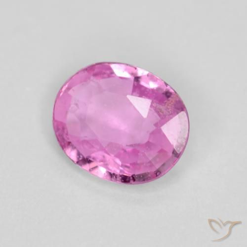 Zafiro Púrpura medio natural de 0.33 ct, Ovalada, VS-SI