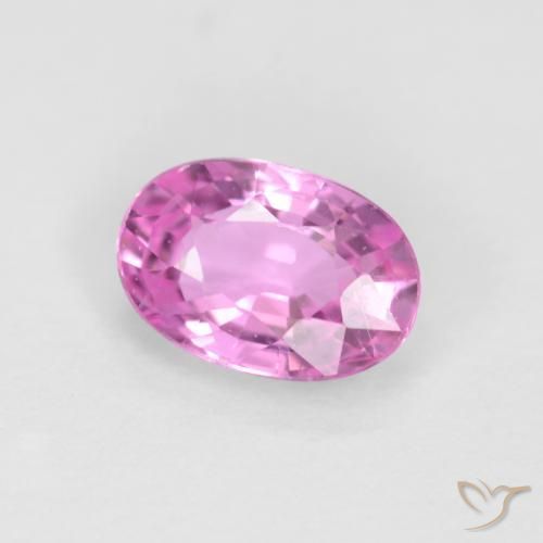 Zafiro Púrpura rosado claro natural de 0.56 ct, Ovalada, VVS-VS