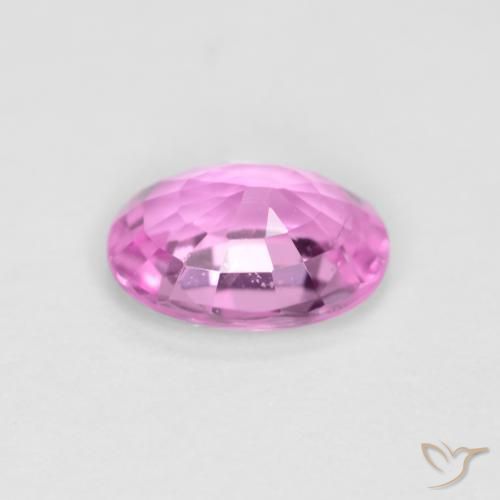Zafiro Púrpura rosado claro natural de 0.56 ct, Ovalada, VVS-VS