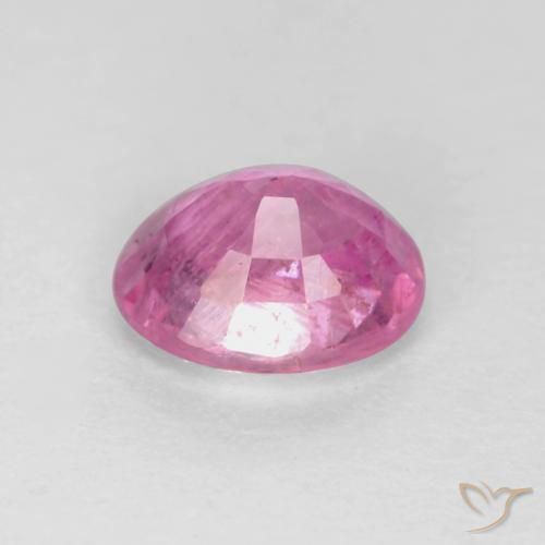 Zafiro Rosado intenso natural de 0.43 ct, Ovalada, VS-SI