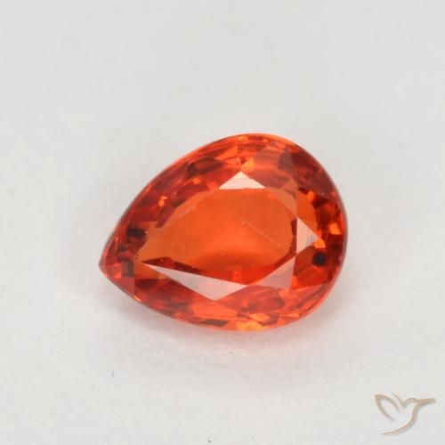 0.37ct Natural Rojo medio Zafiro, En forma de pera, VS, Photo A