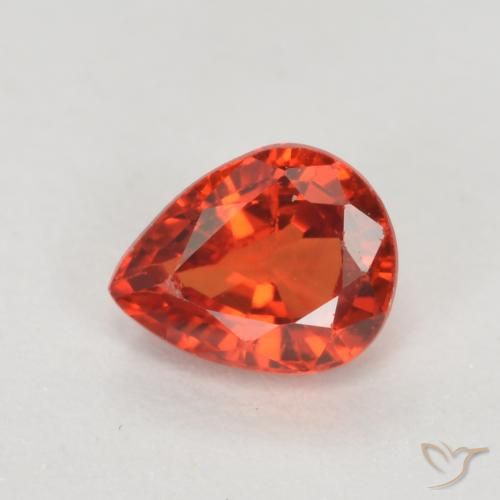 0.39ct Natural Rojo carmesí claro Zafiro, En forma de pera, VS