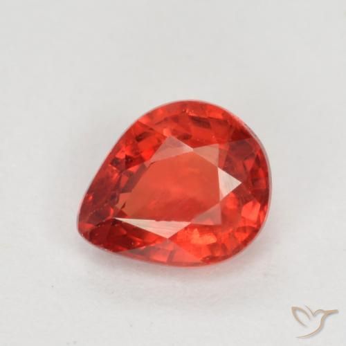 0.39ct Natural Rojo medio Zafiro, En forma de pera, VS