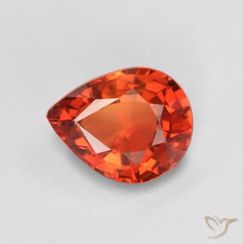 0.42ct Natural Rojo medio Zafiro, En forma de pera, VS