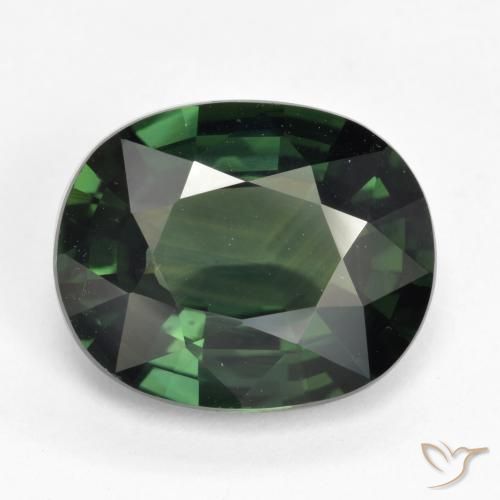 5.05ct Natural Verde frío Zafiro, Ovalada, VVS