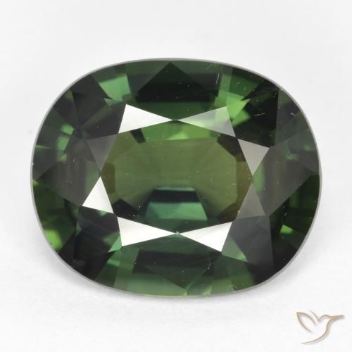 6.25ct Natural Verde frío Zafiro, Ovalada, VVS