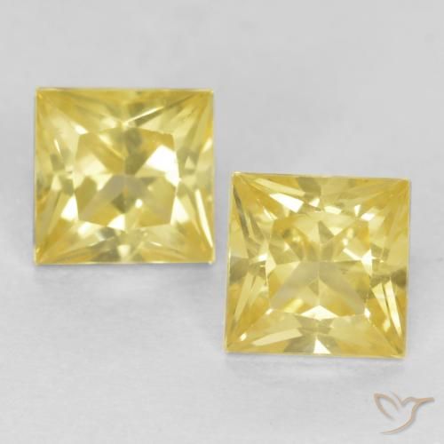 0.80ctw Natural Amarillo toscana Zafiro, Cuadrado, VVS-VS