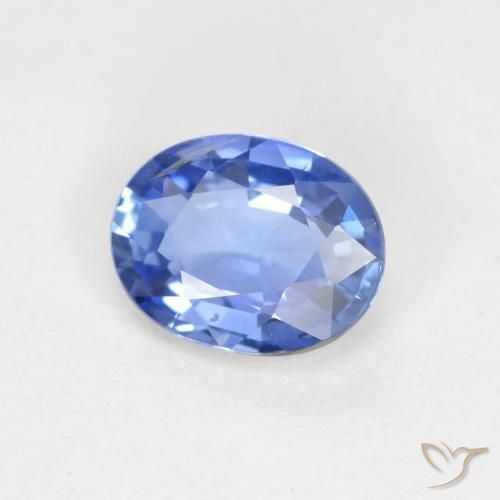 Zafiro Celeste natural de 0.62 ct, Ovalada, VS