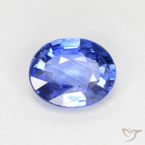 0.67ct Natural Azul pastel Zafiro, Ovalada, VVS-VS