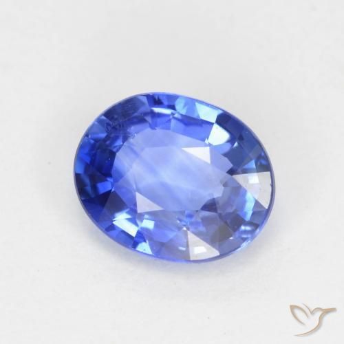 Zafiro Azul pastel natural de 0.67 ct, Ovalada, VVS-VS