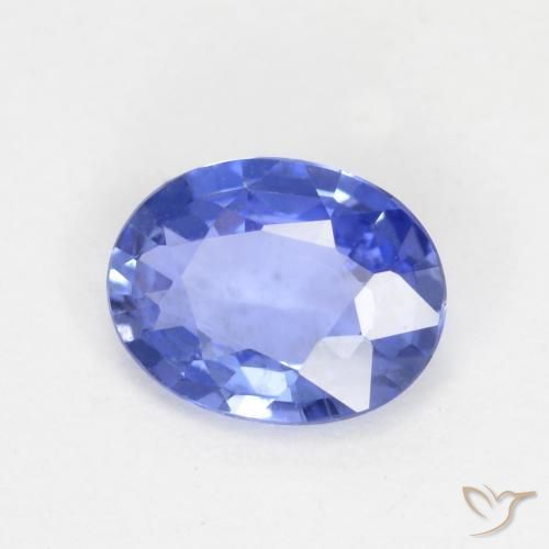 Zafiro Azul medio natural de 0.48 ct, Ovalada, VS