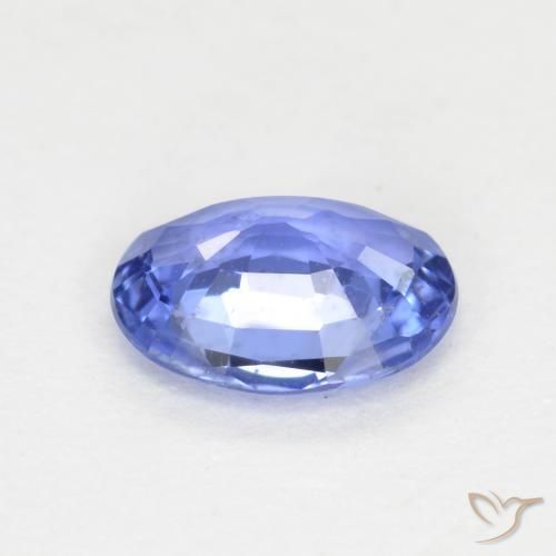 Zafiro Azul medio natural de 0.48 ct, Ovalada, VS