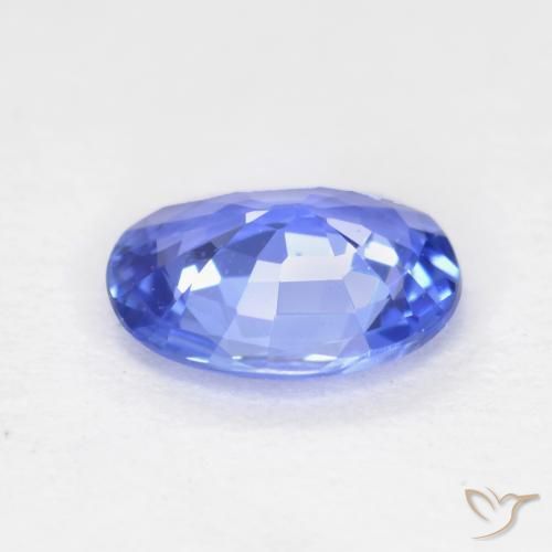 Zafiro Celeste natural de 0.50 ct, Ovalada, VVS