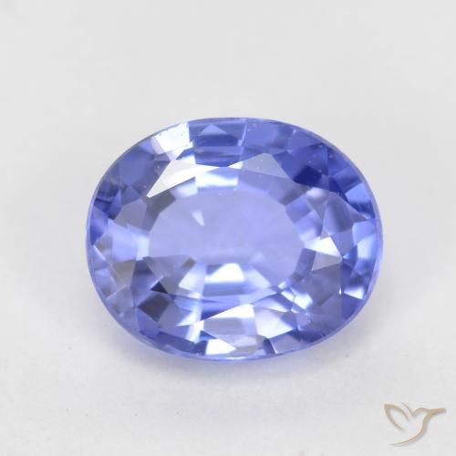 0.77ct Natural Azul violeta intenso Zafiro, Ovalada, VS