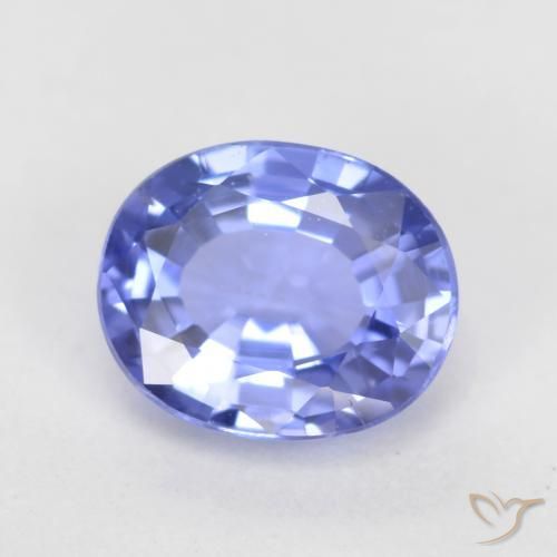 Zafiro Azul violeta intenso natural de 0.77 ct, Ovalada, VS