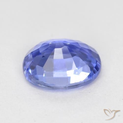 Zafiro Azul violeta intenso natural de 0.77 ct, Ovalada, VS