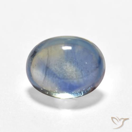 Zafiro Azul marino natural de 0.61 ct, Ovalada, Transparente