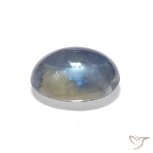 Zafiro Azul marino natural de 0.61 ct, Ovalada, Transparente