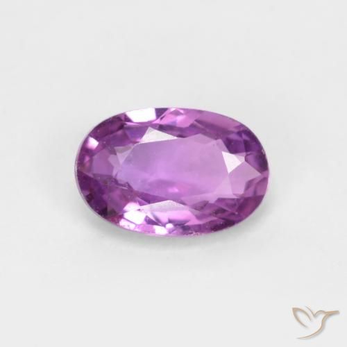 0.45ct Natural Púrpura eléctrico Zafiro, Ovalada, VS