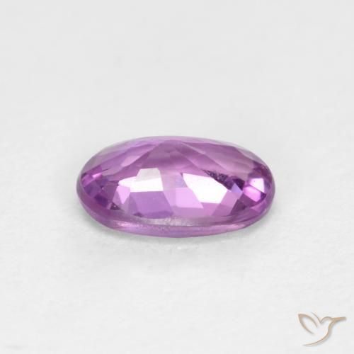 Zafiro Púrpura eléctrico natural de 0.45 ct, Ovalada, VS