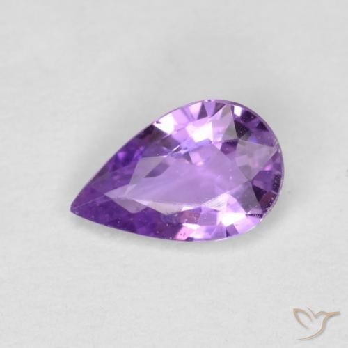 0.39ct Natural Violeta púrpura medio Zafiro, En forma de pera, VVS-VS
