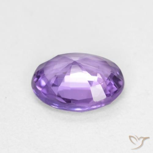 Zafiro Violeta rosado medio natural de 0.46 ct, Ovalada, VVS-VS