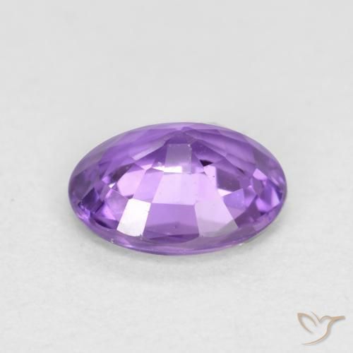 Zafiro Violeta rosado medio natural de 0.51 ct, Ovalada, VVS-VS