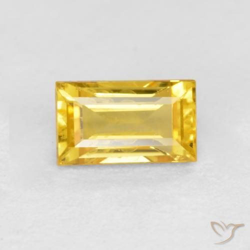 0.41ct Natural Dorado Zafiro, Corte Baguette, VS