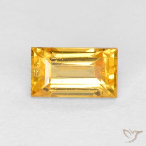 0.42ct Natural Dorado medio Zafiro, Corte Baguette, VS