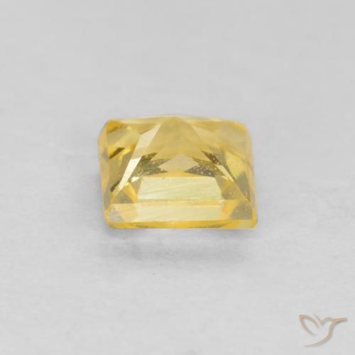 Zafiro Amarillo toscana natural de 0.37 ct, Cuadrado, VS