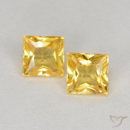 0.51ctw Natural Oro Zafiro, Cuadrado, VS