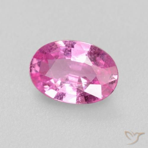 Zafiro Púrpura medio natural de 0.51 ct, Ovalada, VS-SI