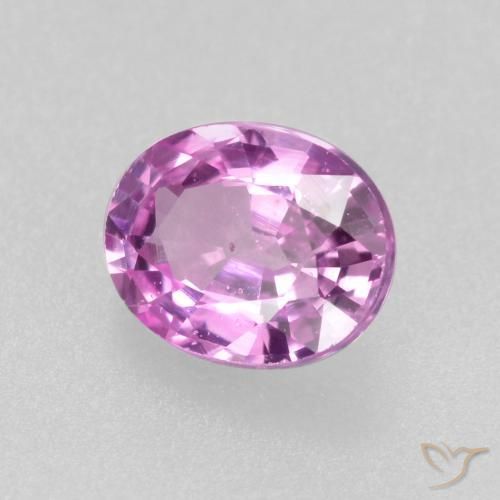 Zafiro Púrpura rosado natural de 0.45 ct, Ovalada, VS
