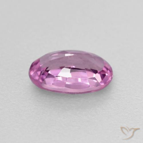Zafiro Púrpura rosáceo intenso natural de 0.50 ct, Ovalada, VVS-VS