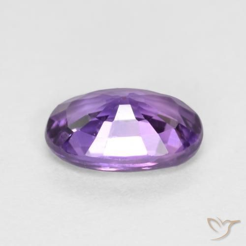Zafiro Violeta rosado natural de 0.47 ct, Ovalada, VS