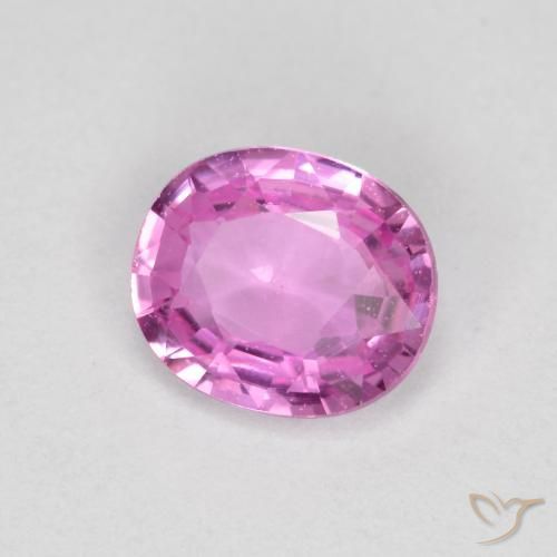 Zafiro Rosado púrpura natural de 0.63 ct, Ovalada, VS