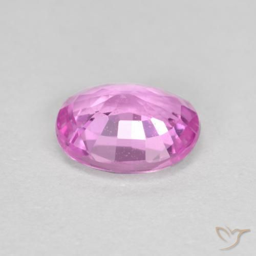 Zafiro Rosado púrpura natural de 0.63 ct, Ovalada, VS
