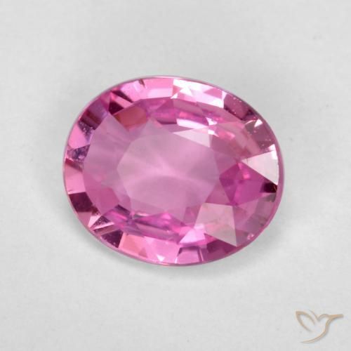 Zafiro Rosado púrpura natural de 0.66 ct, Ovalada, VS