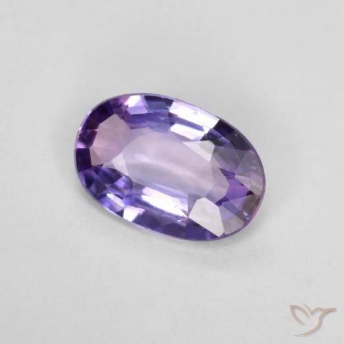 Zafiro Rosado púrpura natural de 0.40 ct, Ovalada, VS