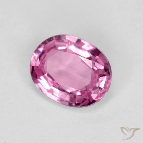Zafiro Rosado intenso natural de 0.39 ct, Ovalada, VVS-VS
