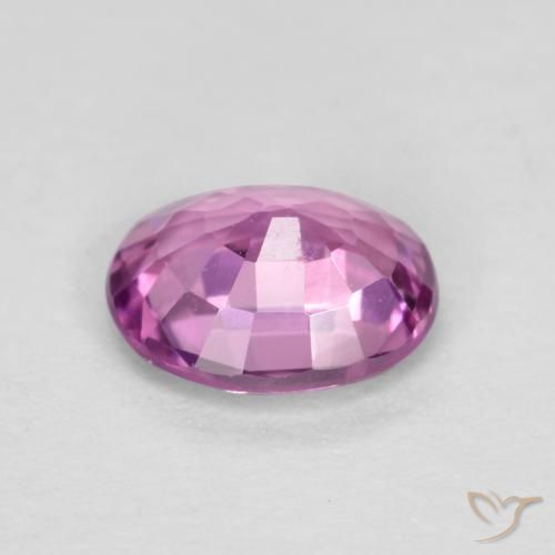 Zafiro Púrpura medio natural de 0.43 ct, Ovalada, VVS-VS