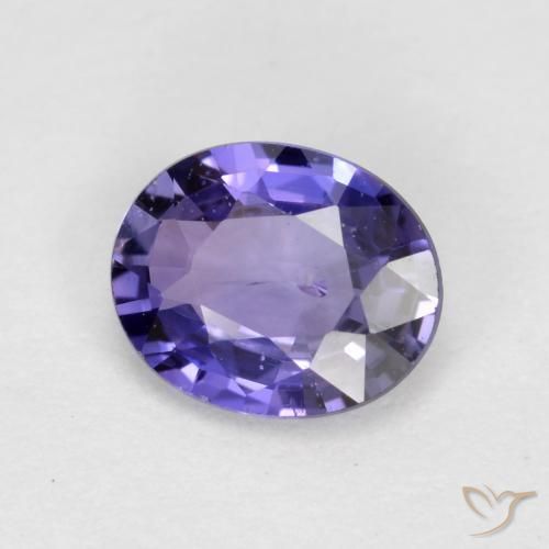 Zafiro Púrpura oscuro natural de 0.47 ct, Ovalada, VS-SI
