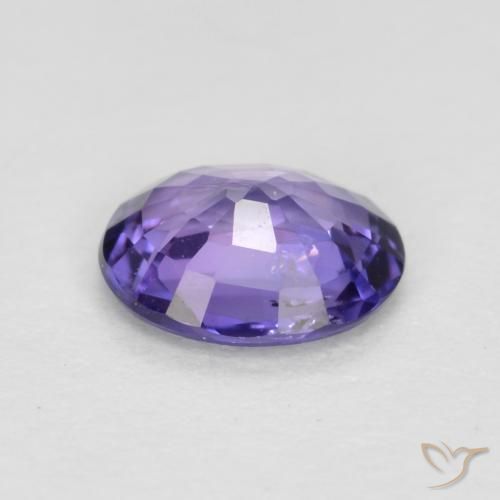 Zafiro Púrpura oscuro natural de 0.47 ct, Ovalada, VS-SI